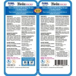 Inaba Twin Packs Tuna & Chicken With Scallop Recipe In Scallop Broth Grain-Free Cat Food Topper -PurePet Bites Shop 235970 PT1. AC SS1800 V1591633719