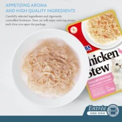 Inaba Chicken Stew Chicken With Salmon Recipe Grain-Free Cat Food Topper, 1.4-oz Pouch 10 Inaba Chicken Stew Chicken With Salmon Recipe Grain-Free Cat Food Topper, 1.4-oz Pouch -PurePet Bites Shop 235982 PT2. AC SS1800 V1636414330