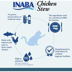 Inaba Chicken Stew Chicken With Salmon Recipe Grain-Free Cat Food Topper, 1.4-oz Pouch 11 Inaba Chicken Stew Chicken With Salmon Recipe Grain-Free Cat Food Topper, 1.4-oz Pouch -PurePet Bites Shop 235982 PT3. AC SS1800 V1636416132