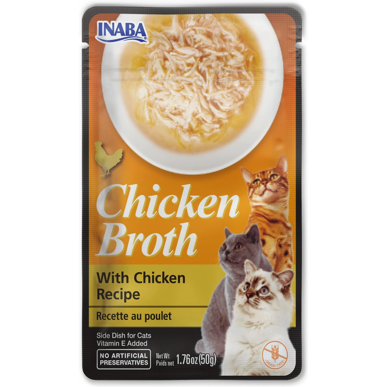 Inaba Chicken Broth Chicken Recipe Grain-Free Cat Food Topper, 1.76-oz Pouch 3 Inaba Chicken Broth Chicken Recipe Grain-Free Cat Food Topper, 1.76-oz Pouch