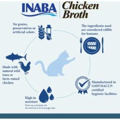 Inaba Chicken Broth Chicken Recipe Grain-Free Cat Food Topper, 1.76-oz Pouch 11 Inaba Chicken Broth Chicken Recipe Grain-Free Cat Food Topper, 1.76-oz Pouch -PurePet Bites Shop 235986 PT3. AC SS1800 V1636415183