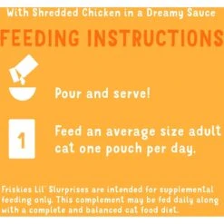 Friskies Lil Slurprises With Shredded Chicken In Dreamy Sauce Wet Cat Food Topper -PurePet Bites Shop 237922 PT8. AC SS1800 V1591366576