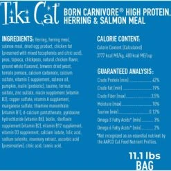 Tiki Cat Born Carnivore Herring & Salmon Grain-Free Dry Cat Food -PurePet Bites Shop 239942 PT1. AC SS1800 V1702938068