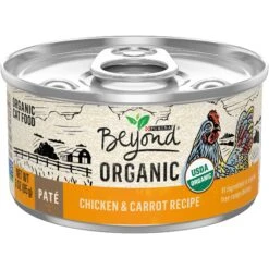 Purina Beyond High Protein Organic Chicken & Carrot Recipe Wet Cat Food, 3-oz Can, Case Of 12