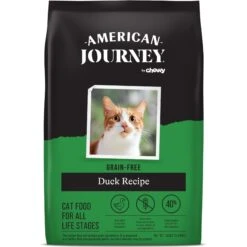 American Journey Duck Recipe Grain-Free Dry Cat Food & American Journey Minced Poultry & Seafood In Gravy Variety Pack Grain-Free Canned Cat Food -PurePet Bites Shop 253015 PT1. AC SS1800 V1694611318
