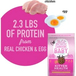 Tiki Cat Born Carnivore Deboned Chicken & Egg Recipe Dry Kitten Food, 2.8-lb Bag -PurePet Bites Shop 259092 PT3. AC SS1800 V1702938313