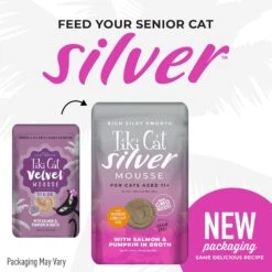 Tiki Cat Luau Velvet Mousse Salmon & Pumpkin In Broth Senior Wet Cat Food, 2.8-oz, Case Of 12 -PurePet Bites Shop 259094 PT1. AC SS1800 V1700599051