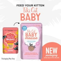 Tiki Cat Luau Velvet Mousse Salmon & Chicken In Broth Wet Kitten Food, 2.4-oz, Case Of 12 -PurePet Bites Shop 259096 PT1. AC SS1800 V1700599081