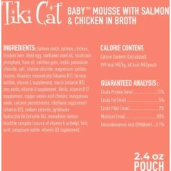 Tiki Cat Luau Velvet Mousse Salmon & Chicken In Broth Wet Kitten Food, 2.4-oz, Case Of 12 -PurePet Bites Shop 259096 PT2. AC SS1800 V1700598868