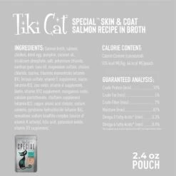 Tiki Cat Special Function Formula Skin & Coat Salmon Recipe In Broth Wet Cat Food, 2.4-oz, Case Of 12 -PurePet Bites Shop 259098 PT3. AC SS1800 V1703800122