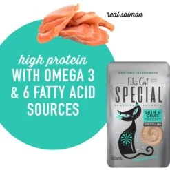 Tiki Cat Special Function Formula Skin & Coat Salmon Recipe In Broth Wet Cat Food, 2.4-oz, Case Of 12 -PurePet Bites Shop 259098 PT5. AC SS1800 V1703800127