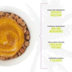 Tiki Cat Tummy Topper Pumpkin Puree Wheatgrass Grain-Free Wet Cat Food Topper, 1.5-oz, Case Of 12 -PurePet Bites Shop 259104 PT4. AC SS1800 V1703800184