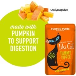 Tiki Cat Tummy Topper Pumpkin Puree Wheatgrass Grain-Free Wet Cat Food Topper, 1.5-oz, Case Of 12 -PurePet Bites Shop 259104 PT5. AC SS1800 V1703799944