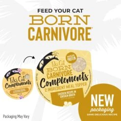 Tiki Cat Born Carnivore Complements Chicken Recipe In Chicken Broth Wet Cat Food Topper, 2.1-oz, Case Of 8 -PurePet Bites Shop 259106 PT1. AC SS1800 V1701796092