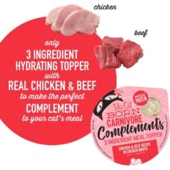 Tiki Cat Born Carnivore Complements Chicken & Beef Recipe In Chicken Broth Wet Cat Food Topper, 2.1-oz, Case Of 8 15 Tiki Cat Born Carnivore Complements Chicken & Beef Recipe In Chicken Broth Wet Cat Food Topper, 2.1-oz, Case Of 8 -PurePet Bites Shop 259108 PT4. AC SS1800 V1701796077