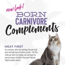 Tiki Cat Born Carnivore Complements Chicken & Egg Recipe In Chicken Broth Wet Cat Food Topper, 2.1-oz, Case Of 8 -PurePet Bites Shop 259110 PT5. AC SS1800 V1701796067