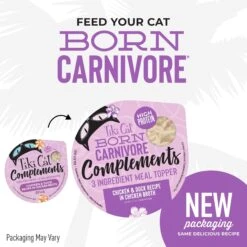 Tiki Cat Born Carnivore Complements Chicken & Duck Recipe In Chicken Broth Wet Cat Food Topper, 2.1-oz, Case Of 8 12 Tiki Cat Born Carnivore Complements Chicken & Duck Recipe In Chicken Broth Wet Cat Food Topper, 2.1-oz, Case Of 8 -PurePet Bites Shop 259112 PT1. AC SS1800 V1701796063