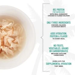 Tiki Cat Born Carnivore Complements Chicken & Salmon Recipe In Chicken Broth Wet Cat Food Topper, 2.1-oz, Case Of 8 -PurePet Bites Shop 259114 PT3. AC SS1800 V1701796021