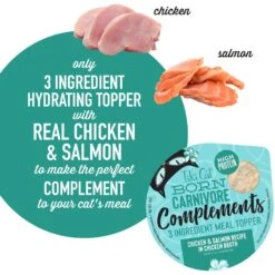 Tiki Cat Born Carnivore Complements Chicken & Salmon Recipe In Chicken Broth Wet Cat Food Topper, 2.1-oz, Case Of 8 -PurePet Bites Shop 259114 PT4. AC SS1800 V1701796020