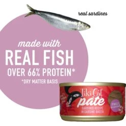 Tiki Cat Pate Sardines Recipe In Sardine Broth Wet Cat Food, 2.8-oz, Case Of 12 -PurePet Bites Shop 259120 PT5. AC SS1800 V1703799941