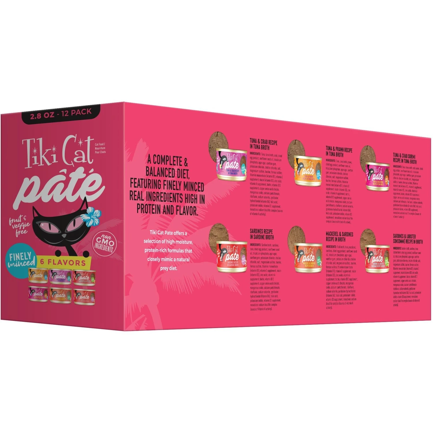 Tiki Cat Pate Variety Pack Wet Cat Food, 2.8-oz, Case Of 12 4 Tiki Cat Pate Variety Pack Wet Cat Food, 2.8-oz, Case Of 12 - Image 2