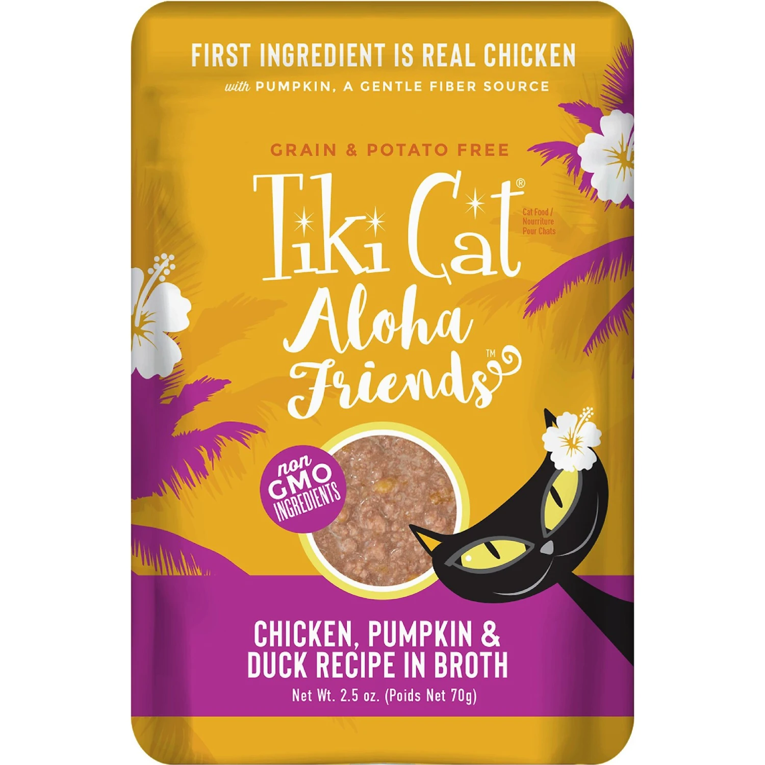 Tiki Cat Aloha Friends Chicken, Pumpkin & Duck Recipe In Broth Grain-Free Wet Cat Food, 2.5-oz, Case Of 12 3 Tiki Cat Aloha Friends Chicken, Pumpkin & Duck Recipe In Broth Grain-Free Wet Cat Food, 2.5-oz, Case Of 12