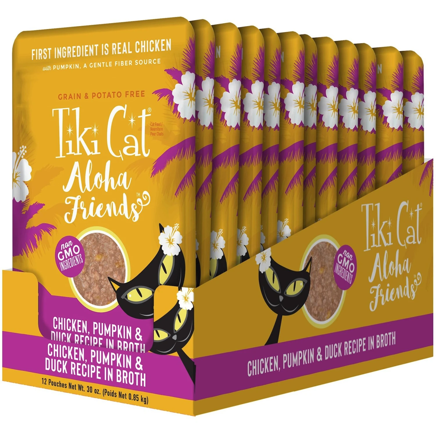 Tiki Cat Aloha Friends Chicken, Pumpkin & Duck Recipe In Broth Grain-Free Wet Cat Food, 2.5-oz, Case Of 12 4 Tiki Cat Aloha Friends Chicken, Pumpkin & Duck Recipe In Broth Grain-Free Wet Cat Food, 2.5-oz, Case Of 12 - Image 2