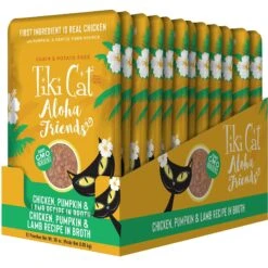 Tiki Cat Aloha Friends Chicken, Pumpkin & Lamb Recipe In Broth Grain-Free Wet Cat Food, 2.5-oz, Case Of 12 -PurePet Bites Shop 259142 PT1. AC SS1800 V1651238201