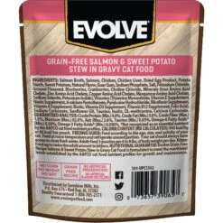 Evolve Salmon & Sweet Potato Stew In Gravy Grain-Free Wet Pouch Cat Food, 3-oz Pouch, Case Of 24 -PurePet Bites Shop 262860 PT1. AC SS1800 V1606870934