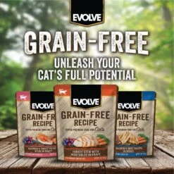Evolve Turkey Stew With Vegetables In Gravy Grain-Free Wet Pouch Cat Food, 3-oz Pouch, Case Of 24 -PurePet Bites Shop 262862 PT8. AC SS1800 V1606864336