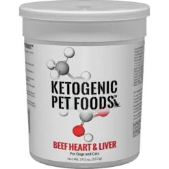 Ketogenic Pet Food Beef Heart & Liver Freeze-Dried Dog & Cat Food, 19.5-oz Canister