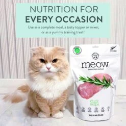 The New Zealand Natural Pet Food Co. Meow Duck Grain-Free Freeze-Dried Cat Food, 9-oz Bag 7 The New Zealand Natural Pet Food Co. Meow Duck Grain-Free Freeze-Dried Cat Food, 9-oz Bag -PurePet Bites Shop 263627 PT2. AC SS1800 V1608266231