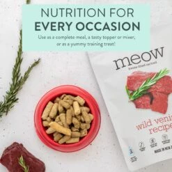 The New Zealand Natural Pet Food Co. Meow Wild Venison Grain-Free Freeze-Dried Cat Food, 9-oz Bag -PurePet Bites Shop 263631 PT2. AC SS1800 V1608271938