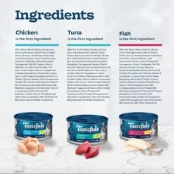 Blue Buffalo Tastefuls Tuna, Chicken, Fish & Shrimp Entrées Variety Pack Flaked Wet Cat Food -PurePet Bites Shop 264519 PT4. AC SS1800 V1689357640