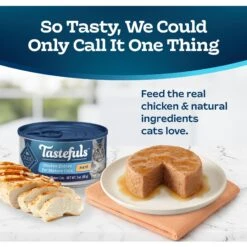 Blue Buffalo Tastefuls Chicken Entrée Mature Cats Pate Wet Cat Food, 3-oz Can, Case Of 24 -PurePet Bites Shop 264535 PT2. AC SS1800 V1630731725