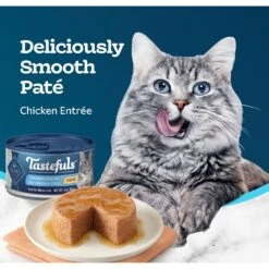 Blue Buffalo Tastefuls Chicken Entrée Mature Cats Pate Wet Cat Food, 3-oz Can, Case Of 24 -PurePet Bites Shop 264535 PT3. AC SS1800 V1630732636
