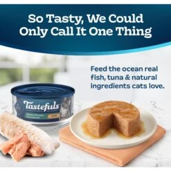 Blue Buffalo Tastefuls Ocean Fish & Tuna Entrée Pate Wet Cat Food -PurePet Bites Shop 264543 PT2. AC SS1800 V1630735008