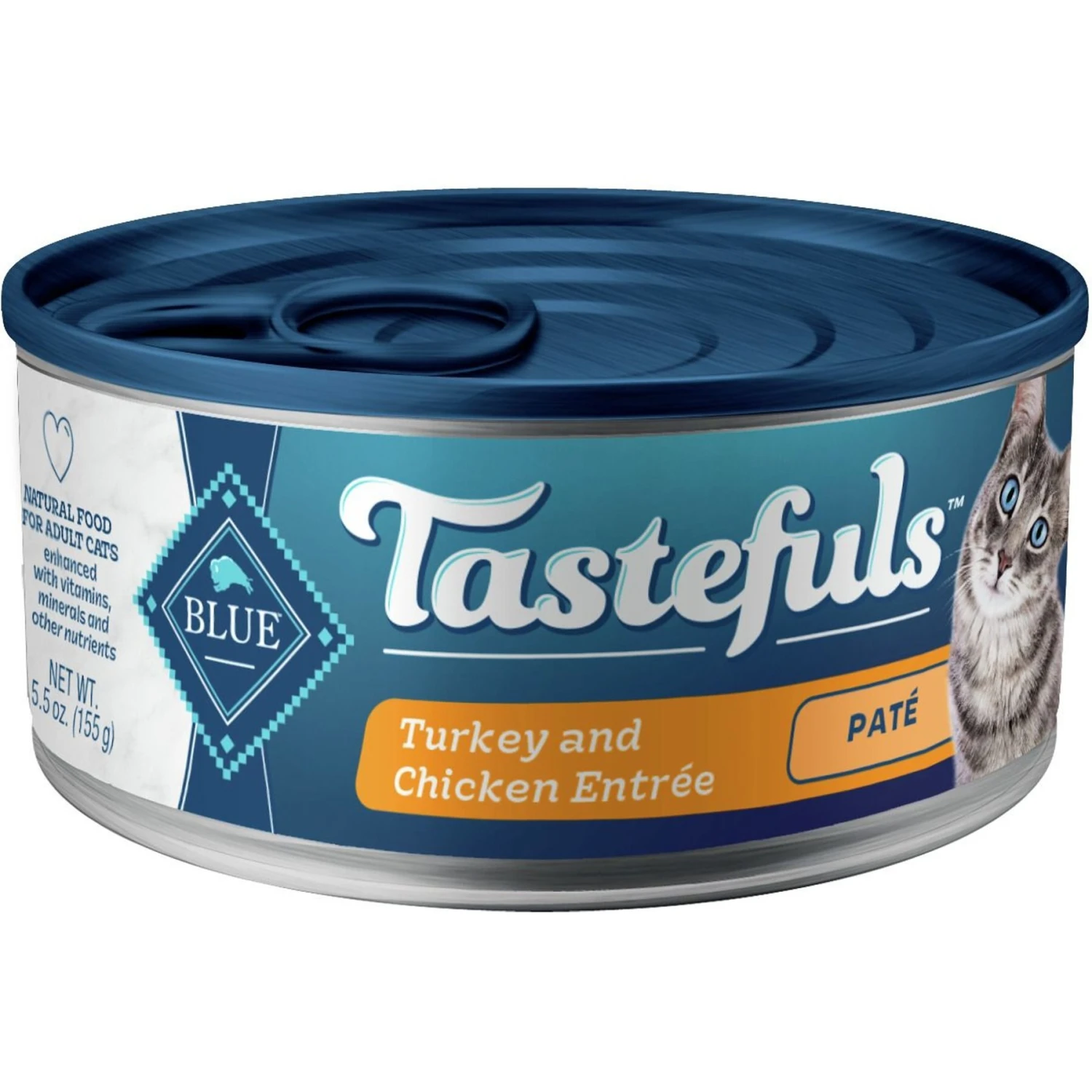 Blue Buffalo Tastefuls Turkey & Chicken Entrée Pate Wet Cat Food 3 Blue Buffalo Tastefuls Turkey & Chicken Entrée Pate Wet Cat Food