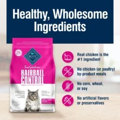 Blue Buffalo True Solutions Hairball Control Chicken Adult Dry Cat Food -PurePet Bites Shop 264571 PT5. AC SS1800 V1696449327