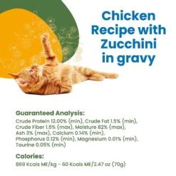 Almo Nature HQS Complete Chicken With Zucchini Wet Cat Food, 2.47-oz Can, Case Of 12 -PurePet Bites Shop 264824 PT5. AC SS1800 V1632847902