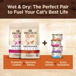 Wellness CORE Digestive Health Wholesome Grains Chicken & Rice Recipe Dry Cat Food -PurePet Bites Shop 264891 PT8. AC SS1800 V1608686276