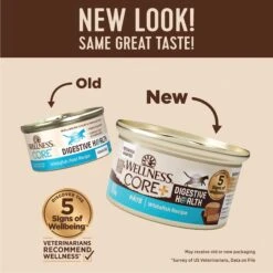 Wellness CORE Digestive Health Whitefish Pate Recipe Grain-Free Wet Cat Food, 3-oz, Case Of 12 -PurePet Bites Shop 264900 PT1. AC SS1800 V1608686261