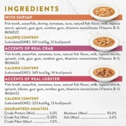 Fancy Feast Broths Seafood Bisque Collection Variety Pack Grain-Free Cat Food Topper, 1.4-oz Pouch, Case Of 12, 3 Count -PurePet Bites Shop 265544 PT3. AC SS1800 V1696265211