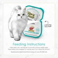 Fancy Feast Petites Pate Ocean Whitefish & Tuna Entree Wet Cat Food -PurePet Bites Shop 265550 PT7. AC SS1800 V1649699515
