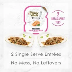 Fancy Feast Petites In Gravy Seared Salmon With Spinach Entree Wet Cat Food -PurePet Bites Shop 265554 PT2. AC SS1800 V1647908830