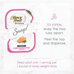 Fancy Feast Petites In Gravy Seared Salmon With Spinach Entree Wet Cat Food -PurePet Bites Shop 265554 PT8. AC SS1800 V1647904050
