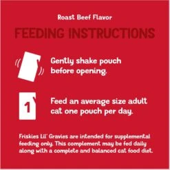 Friskies Lil' Gravies Roast Beef Flavor Cat Food Complement -PurePet Bites Shop 266198 PT8. AC SS1800 V1695931864