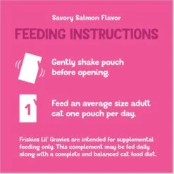 Friskies Lil' Gravies Savory Salmon Flavor Cat Food Complement -PurePet Bites Shop 266200 PT8. AC SS1800 V1695845918