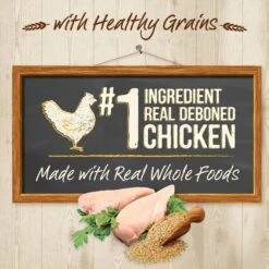 Merrick Purrfect Bistro Healthy Grains Real Chicken + Brown Rice Recipe Adult Dry Cat Food -PurePet Bites Shop 267430 PT3. AC SS1800 V1632789078