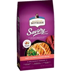 Rachael Ray Nutrish Savory Bites Tasty Salmon & Veggies Recipe Dry Cat Food, 5-lb Bag